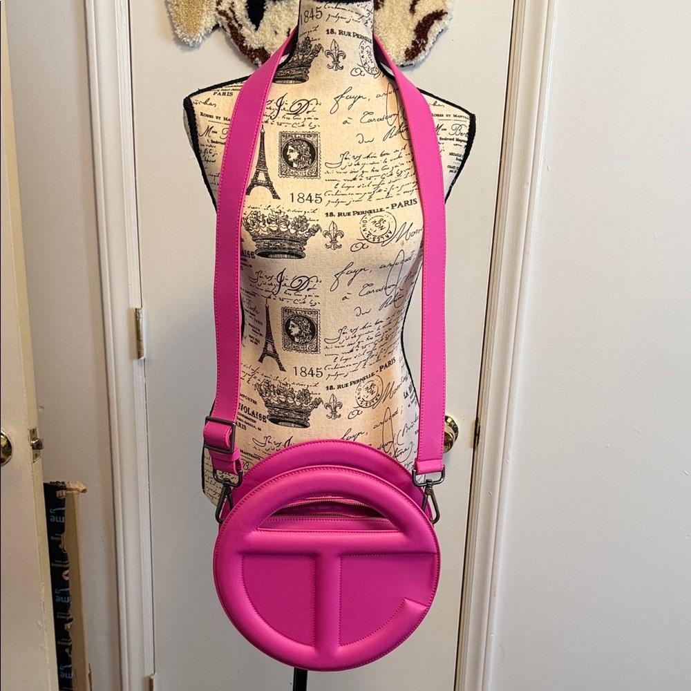 Telfar Pink Circle Crossbody Bag